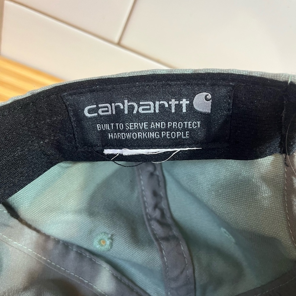 Carhartt Sage Green Cap with Logo Patch - Picture 4 of 4